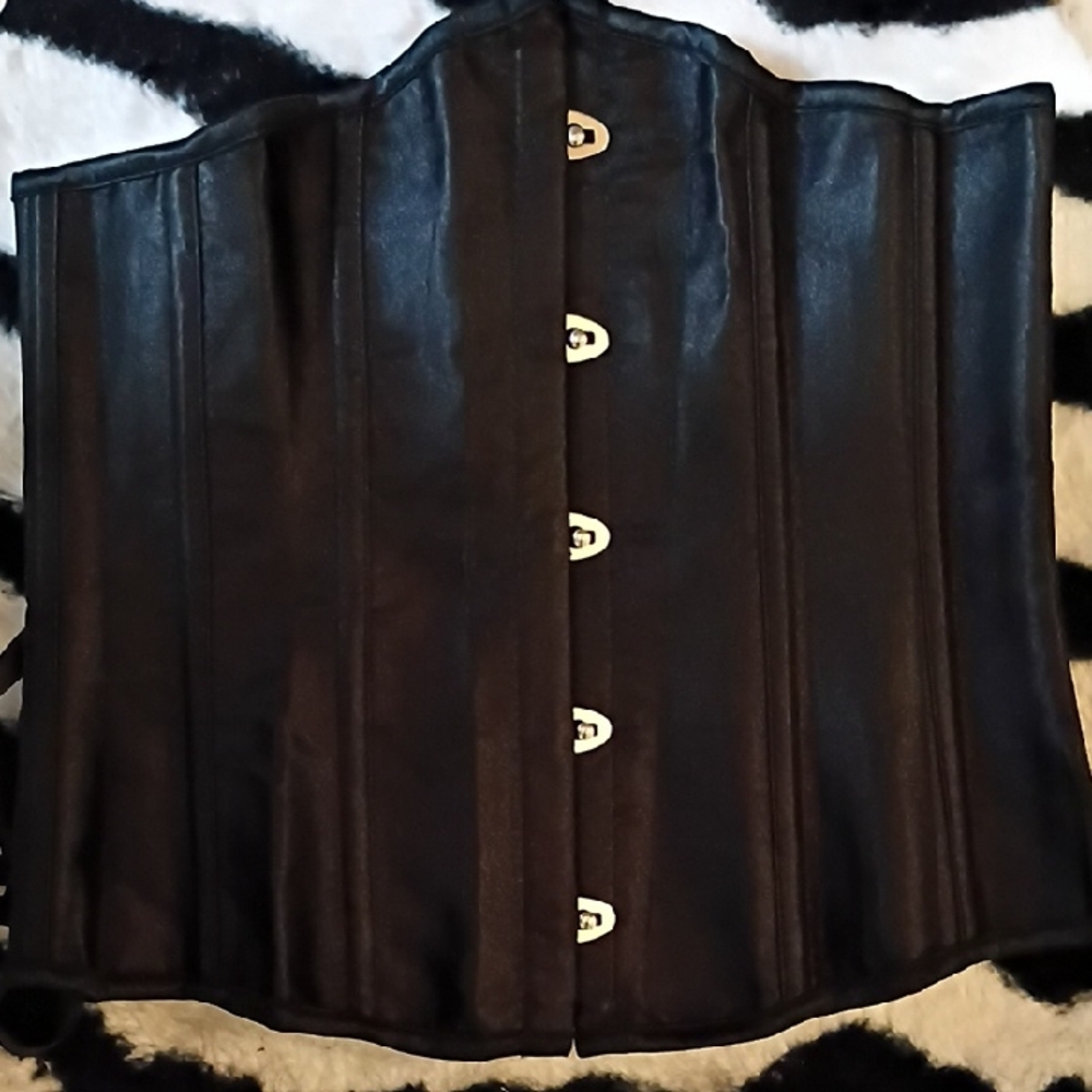 Black Corset with Hook Closures
